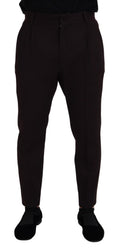 Dolce & Gabbana Brown Cotton Chino Men's Pants