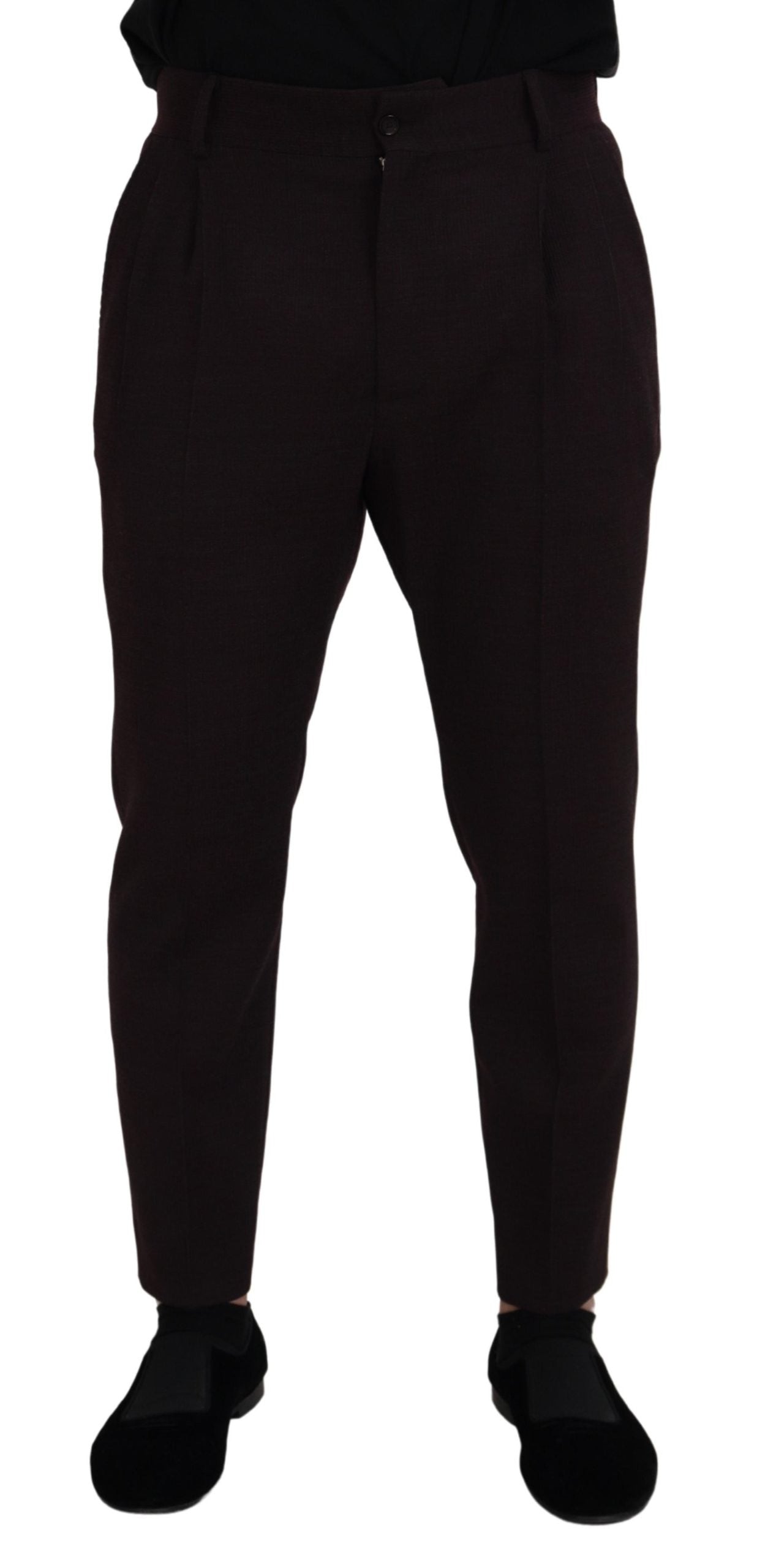 Dolce & Gabbana Brown Cotton Chino Men's Pants