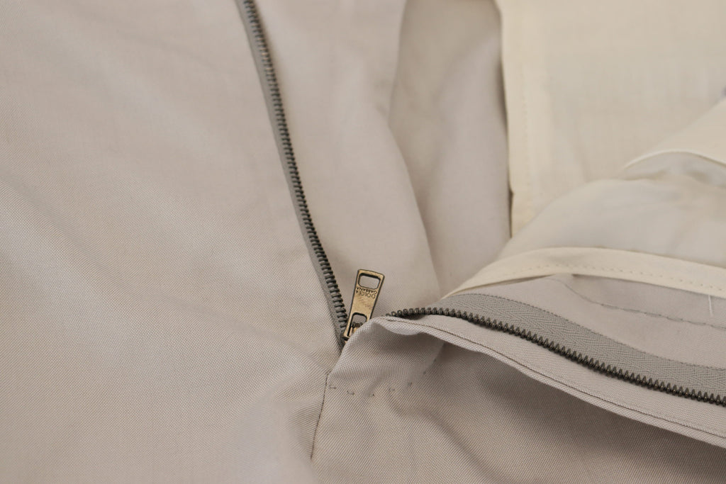 Dolce & Gabbana Mitteltaillierte Chino-Hose aus weißer Seide