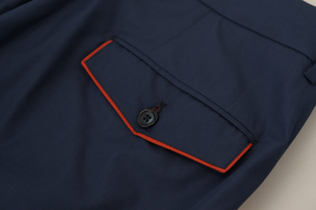 Dolce & Gabbana Blaue formelle Chino-Hose aus Baumwolle