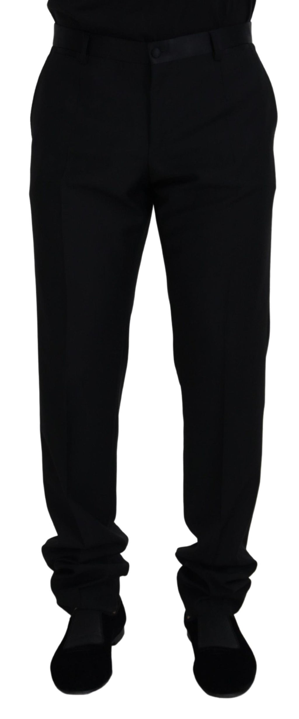 Dolce & Gabbana Schwarze Chino-Hose aus Wolle für formelle Anlässe