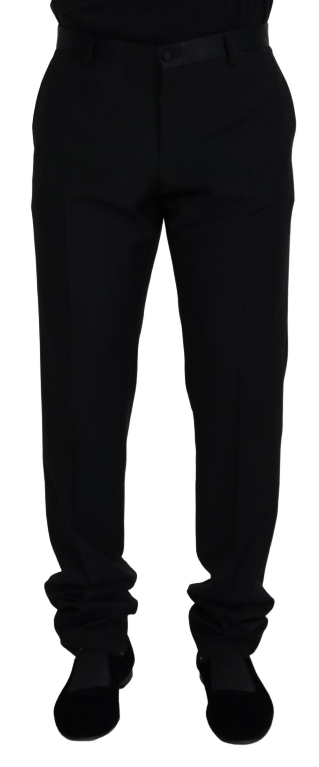 Dolce & Gabbana Schwarze Chino-Hose aus Wolle für formelle Anlässe