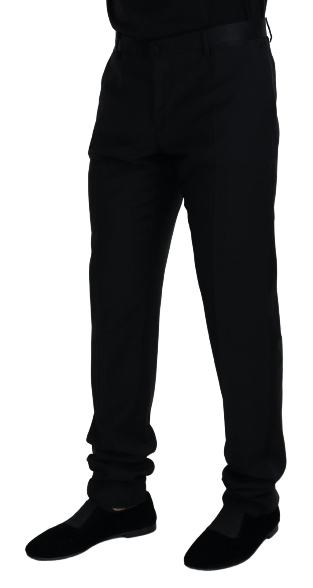 Dolce & Gabbana Schwarze Chino-Hose aus Wolle für formelle Anlässe