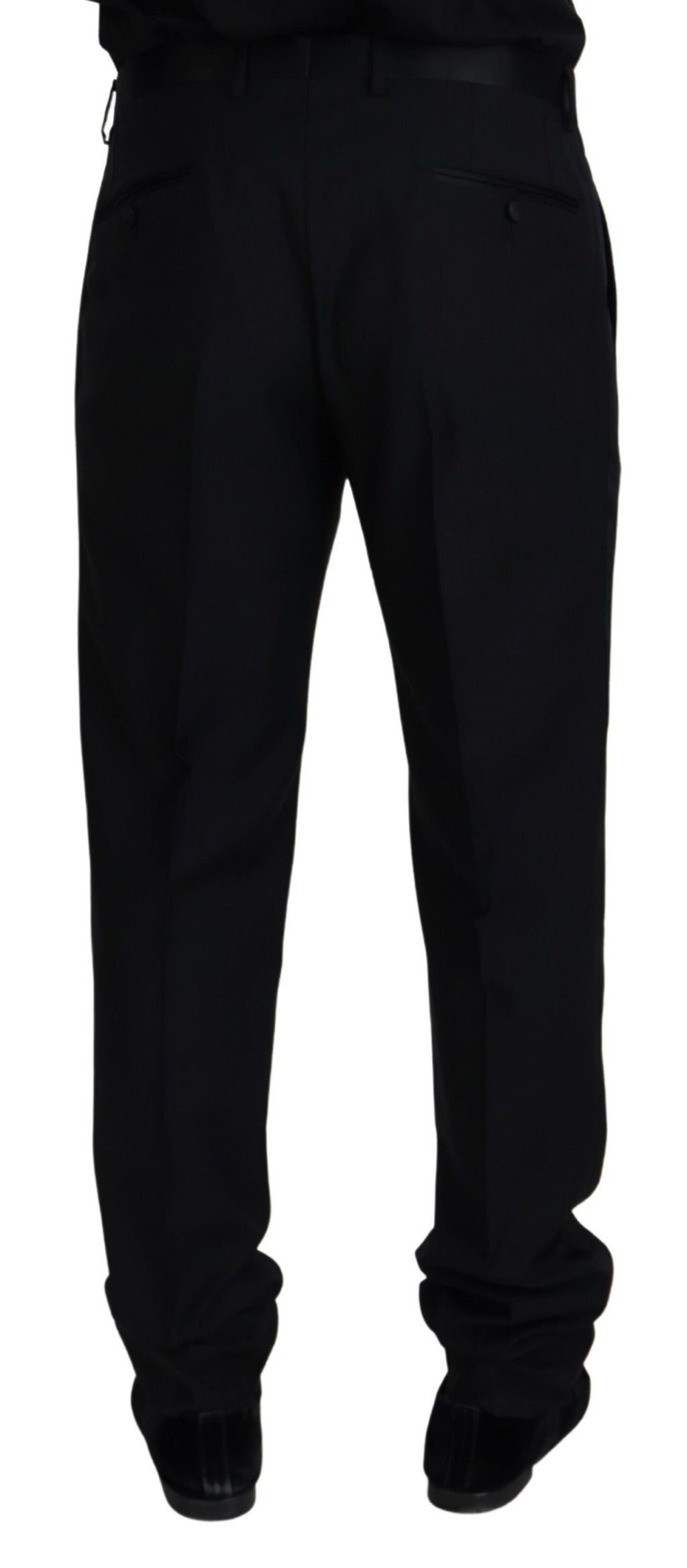 Dolce & Gabbana Schwarze Chino-Hose aus Wolle für formelle Anlässe
