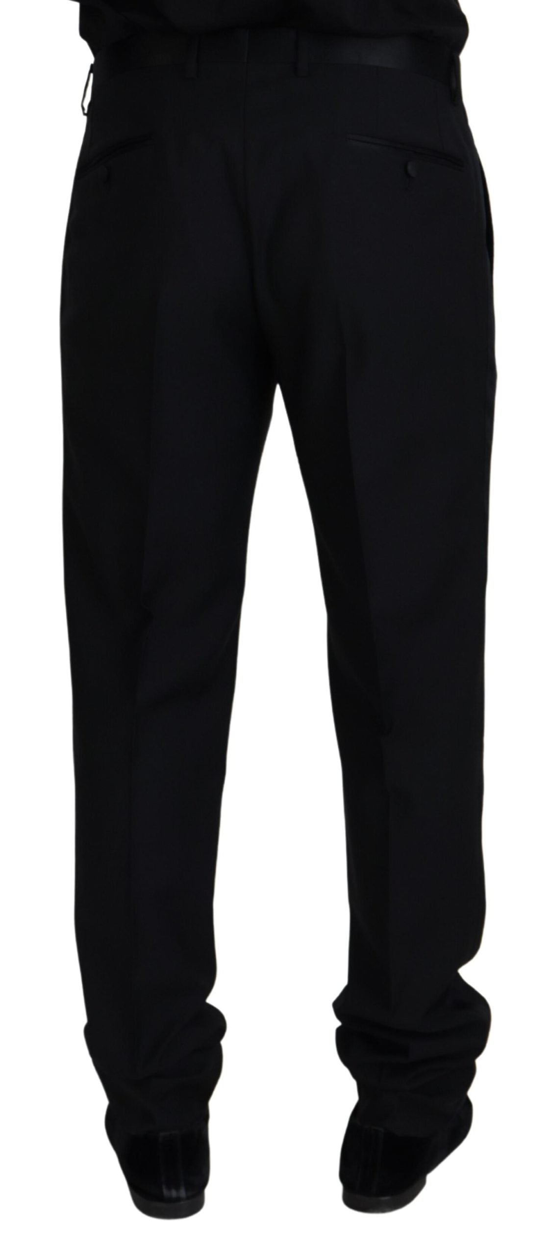 Dolce & Gabbana Schwarze Chino-Hose aus Wolle für formelle Anlässe