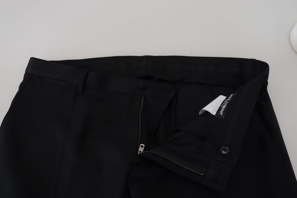 Dolce & Gabbana Schwarze Chino-Hose aus Wolle für formelle Anlässe