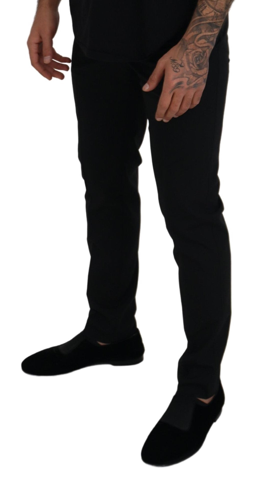 Dolce & Gabbana Schwarze Chino-Hose aus Polyester für formelle Anlässe