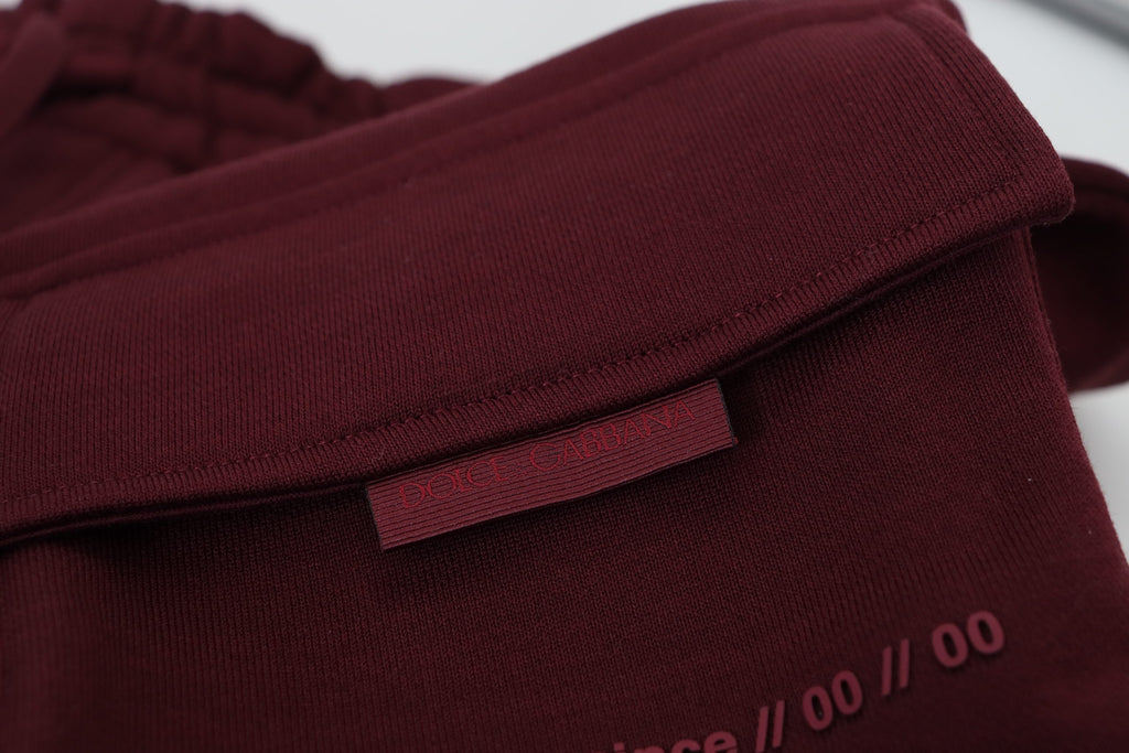 Dolce & Gabbana Maroon Bermuda Cargo Herren Shorts