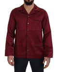 Dolce & Gabbana Rotes Seiden-Lounge-Top Pyjama-Schlafanzug-Shirt