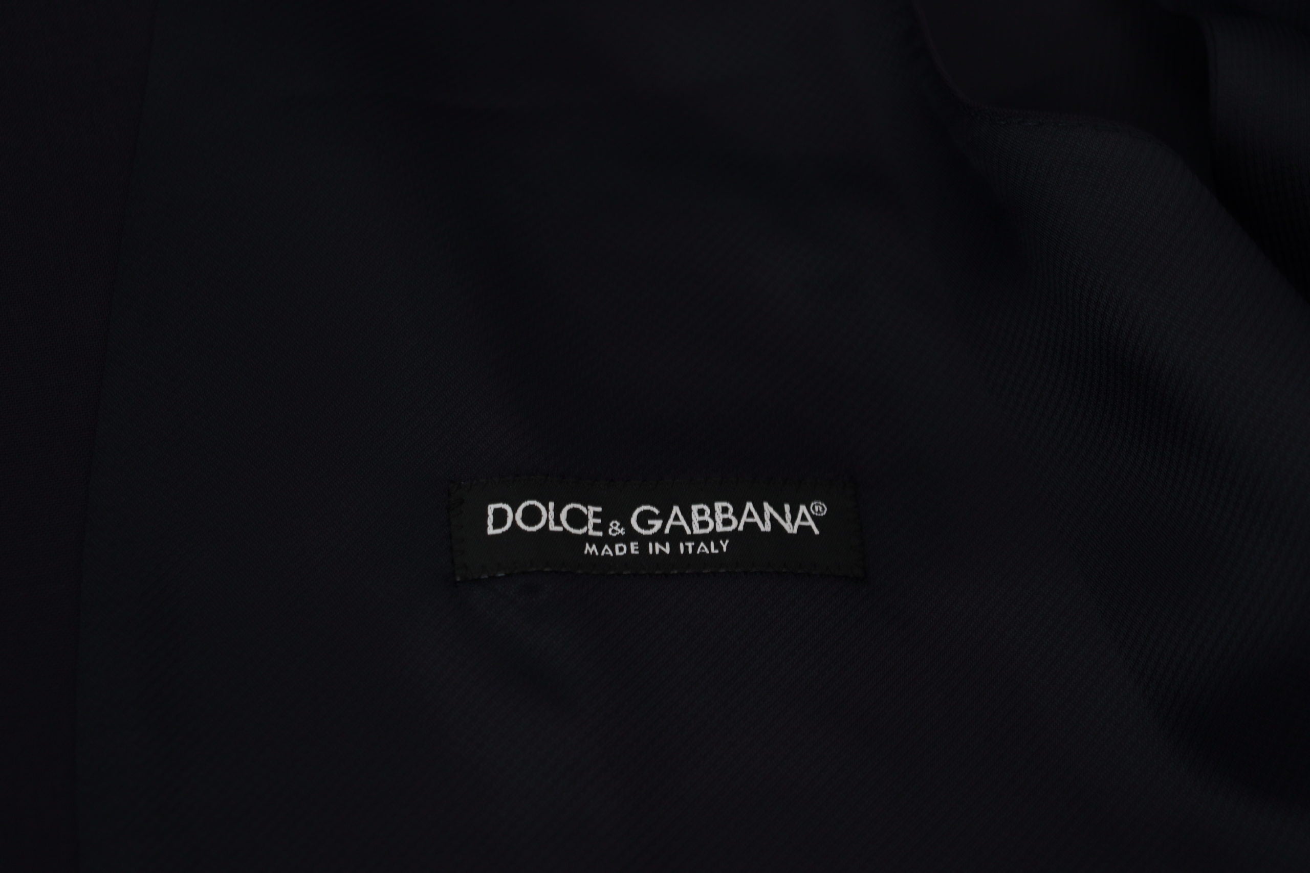 Dolce & Gabbana Dark Blue Stretch Wool Formal Vest