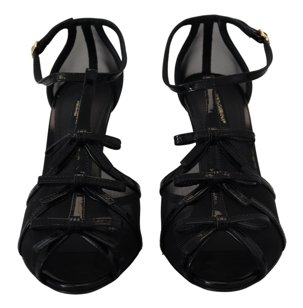 Dolce & Gabbana Black Stiletto High Heel Sandals Shoes