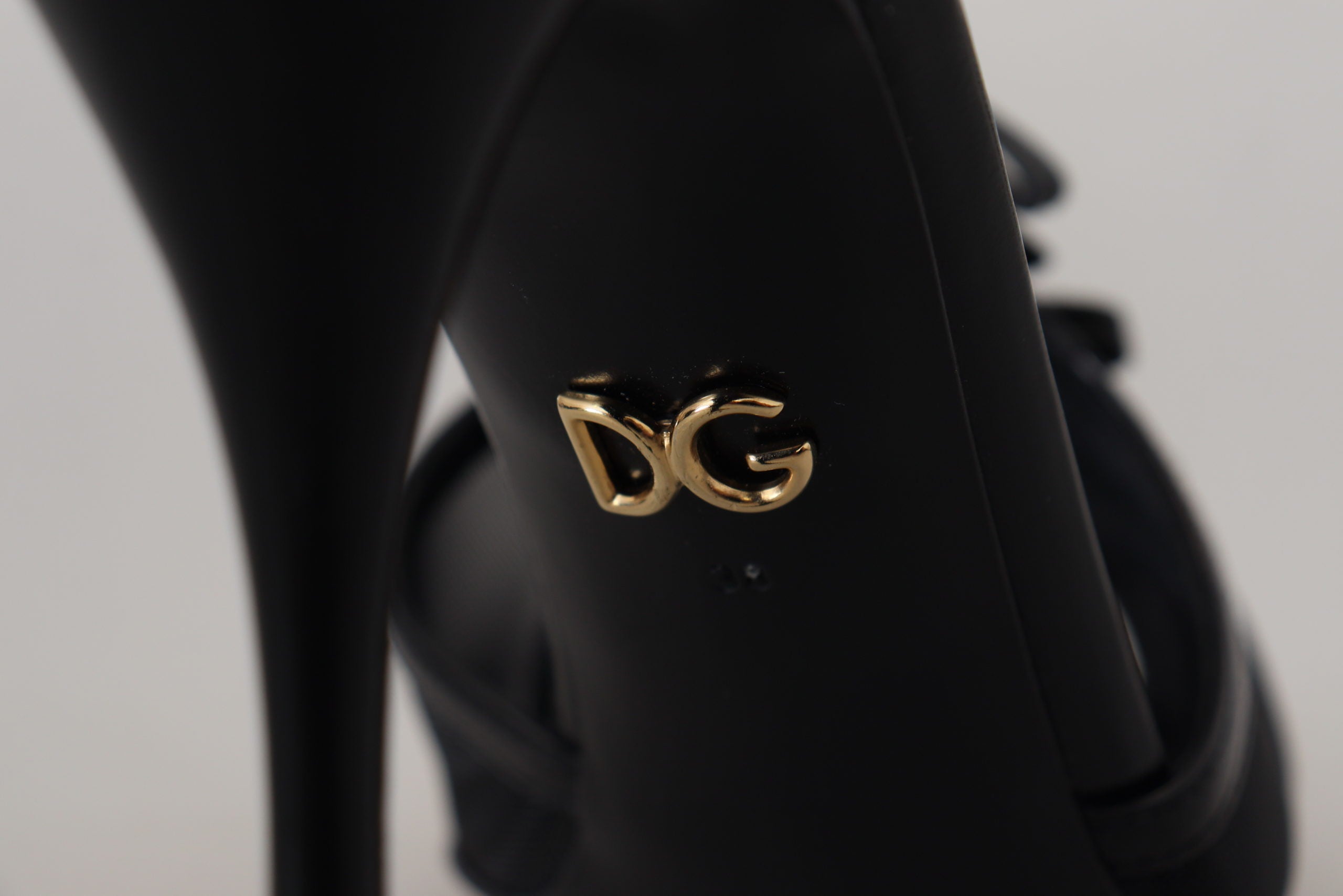 Dolce & Gabbana Black Stiletto High Heel Sandals Shoes