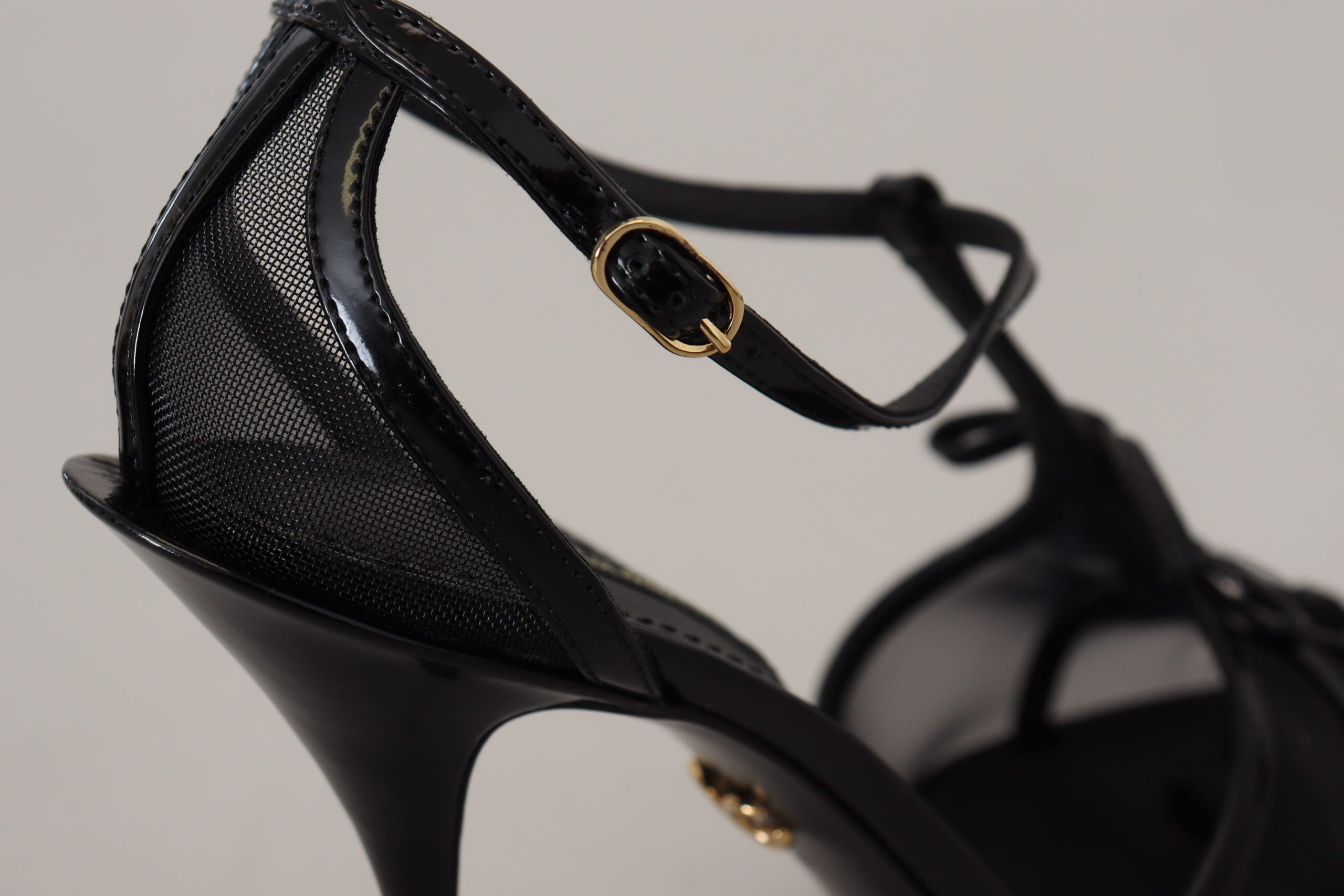 Dolce & Gabbana Black Stiletto High Heel Sandals Shoes