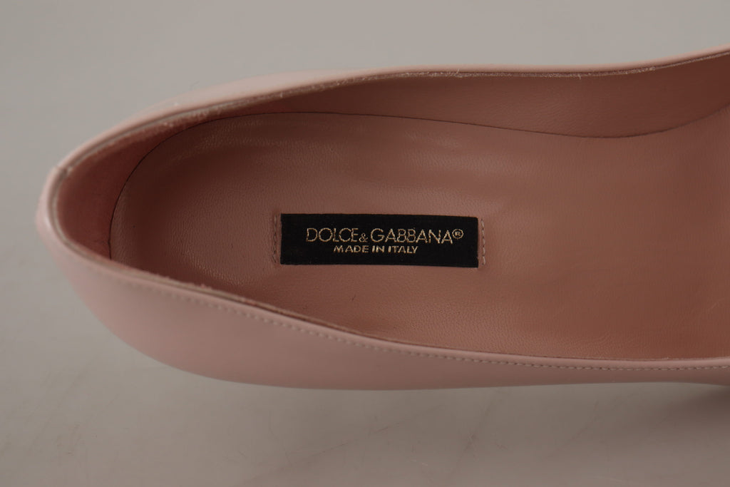 Dolce & Gabbana Pink Patent Leather Kitten Heel Pumps Shoes