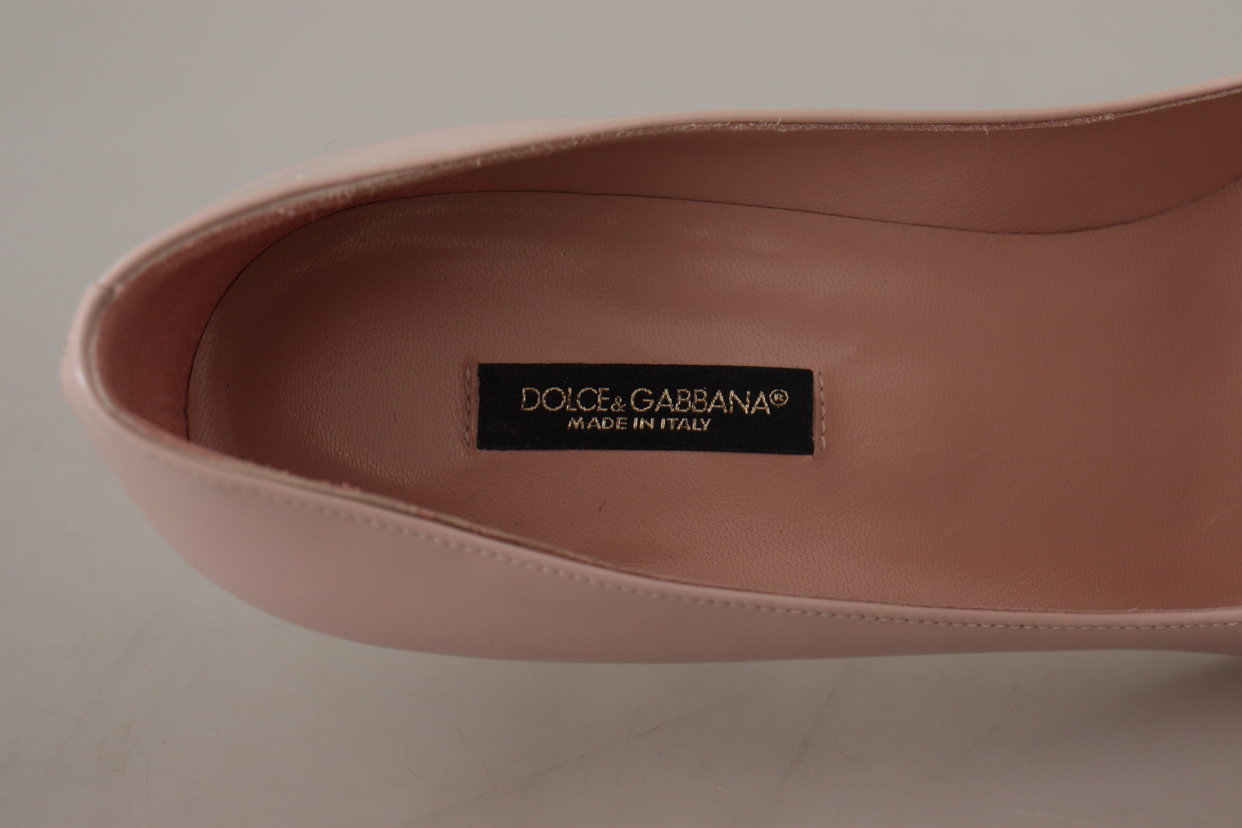 Dolce & Gabbana Pink Patent Leather Kitten Heel Pumps Shoes