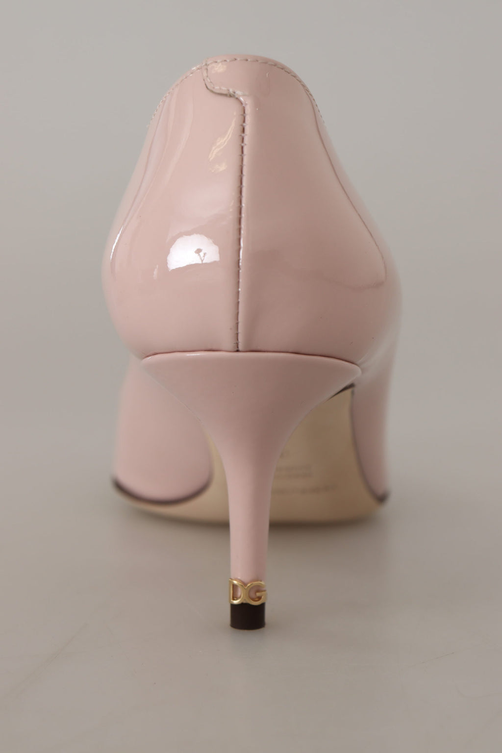 Dolce & Gabbana Pink Patent Leather Kitten Heel Pumps Shoes