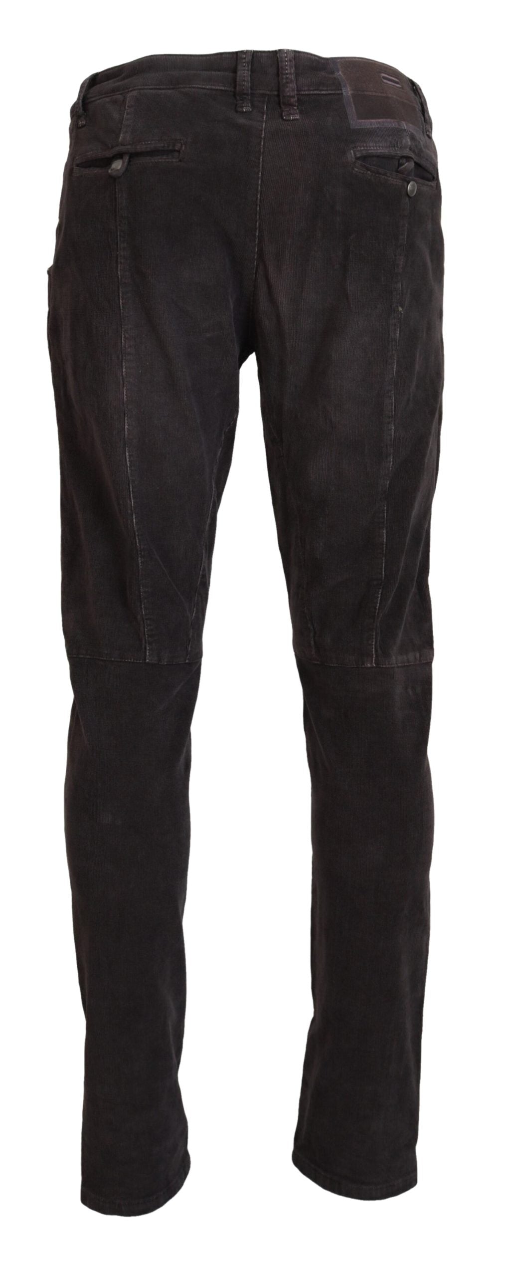Eight Brown Cotton Straight Fit Men's Casual Trousers