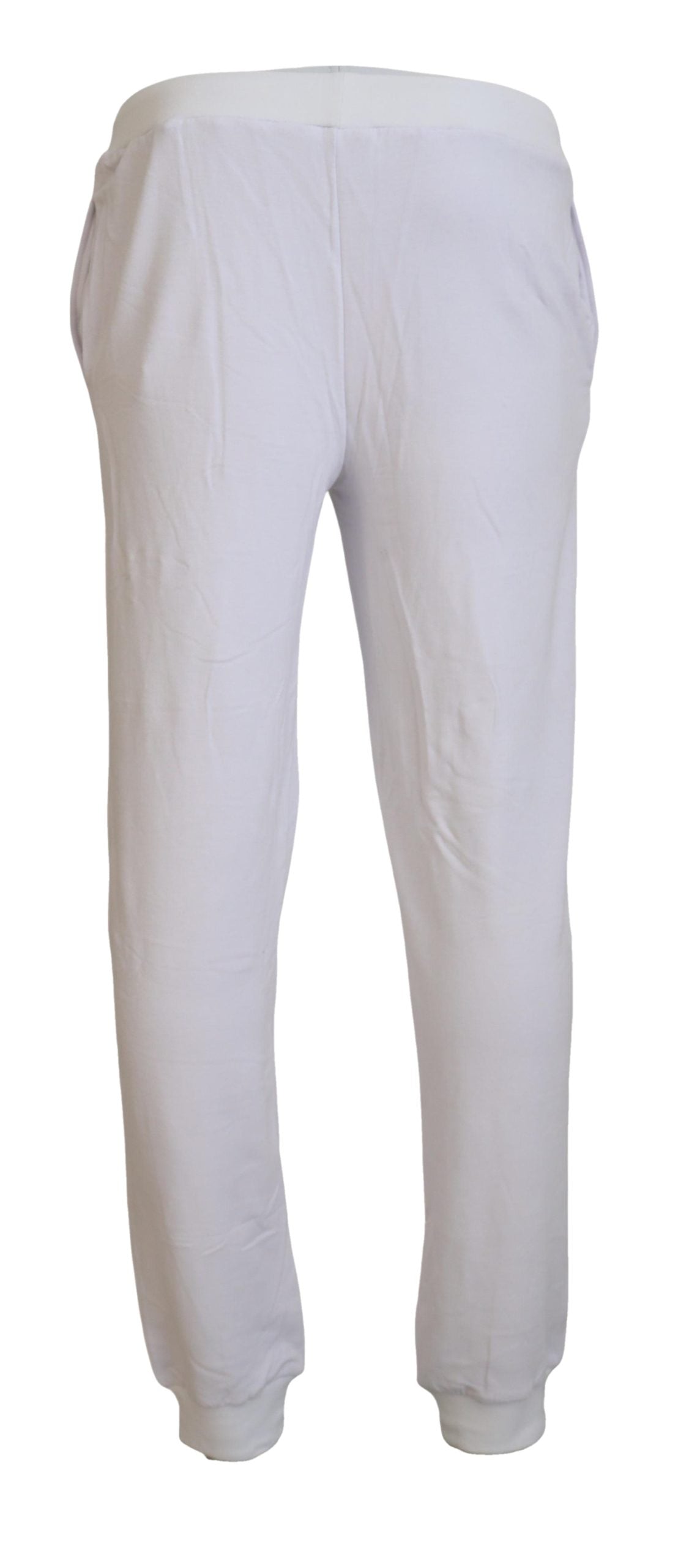 John Galliano Weiße Baumwoll-Logo-Herren-Jogger-Hose