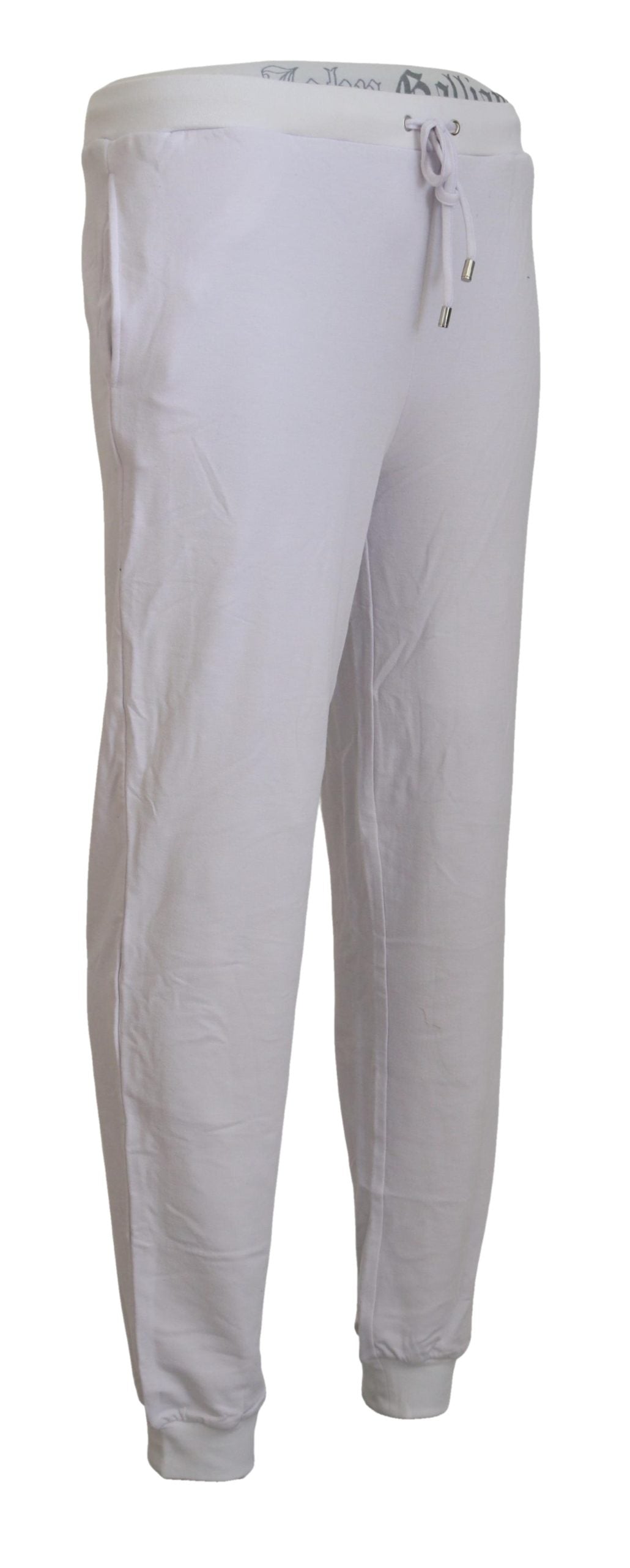 John Galliano Weiße Baumwoll-Logo-Herren-Jogger-Hose