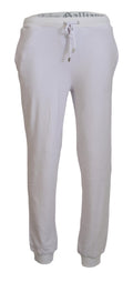 John Galliano Weiße Baumwoll-Logo-Herren-Jogger-Hose
