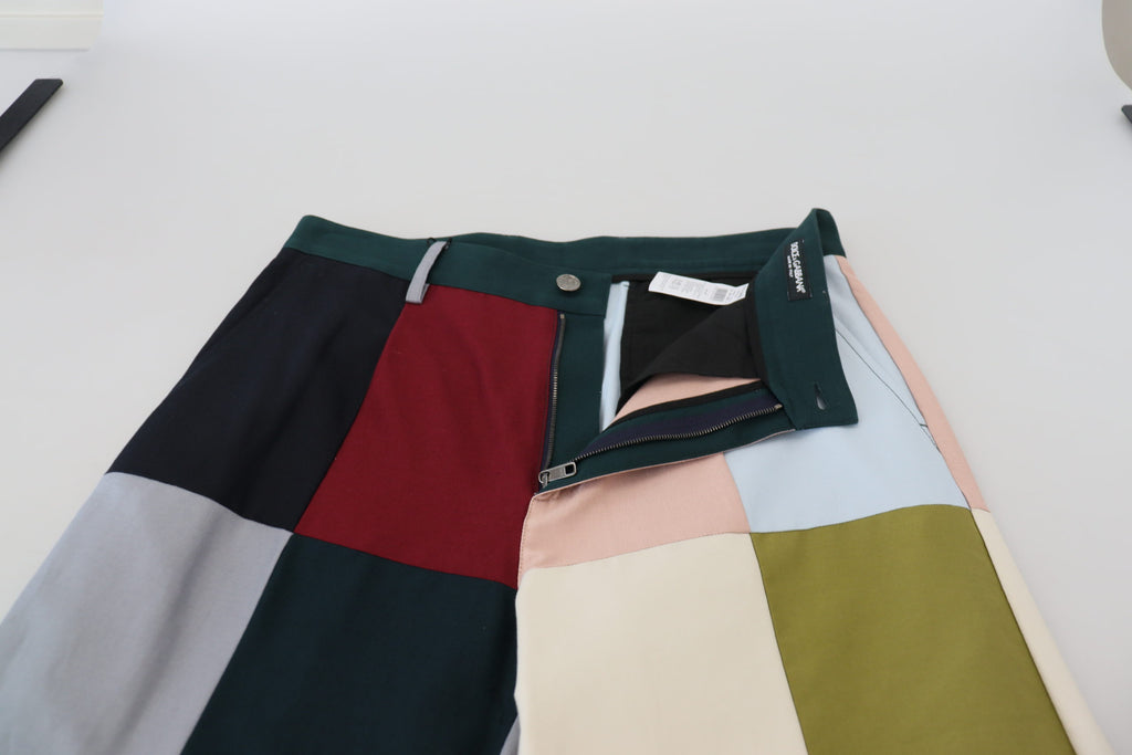 Dolce & Gabbana Multicolor Baumwoll-Patchwork-Hose