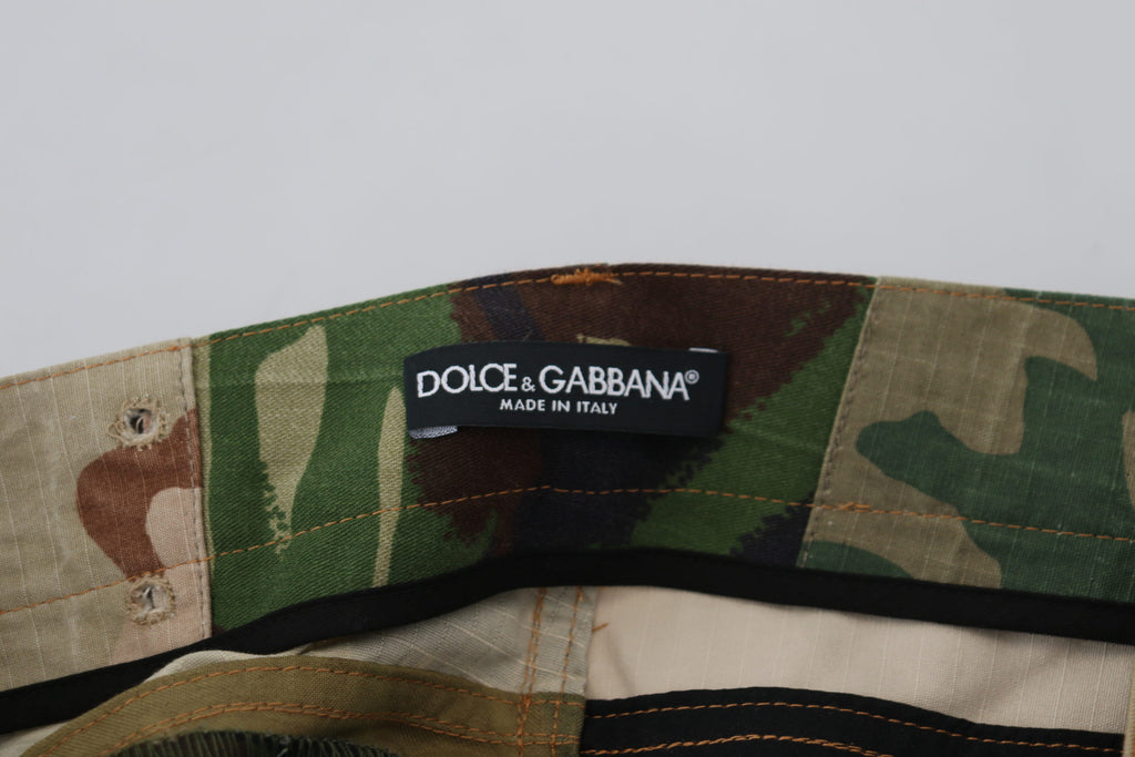 Dolce & Gabbana Multicolor Silk Patchwork Men's Denim Jeans