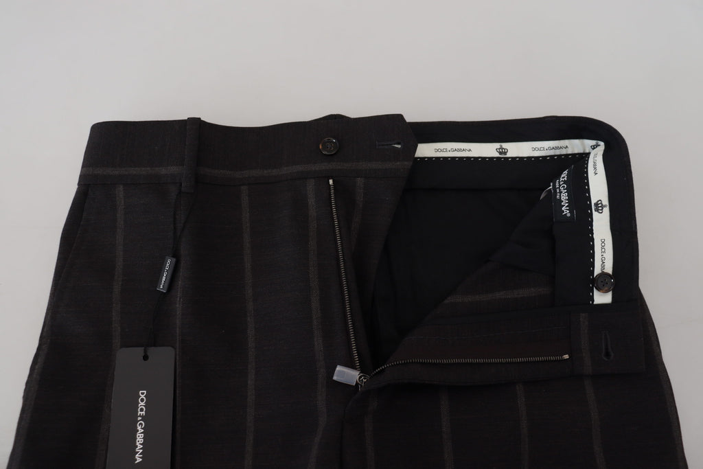 Dolce & Gabbana Schwarz Wolle Chino Formal Männer Hosen