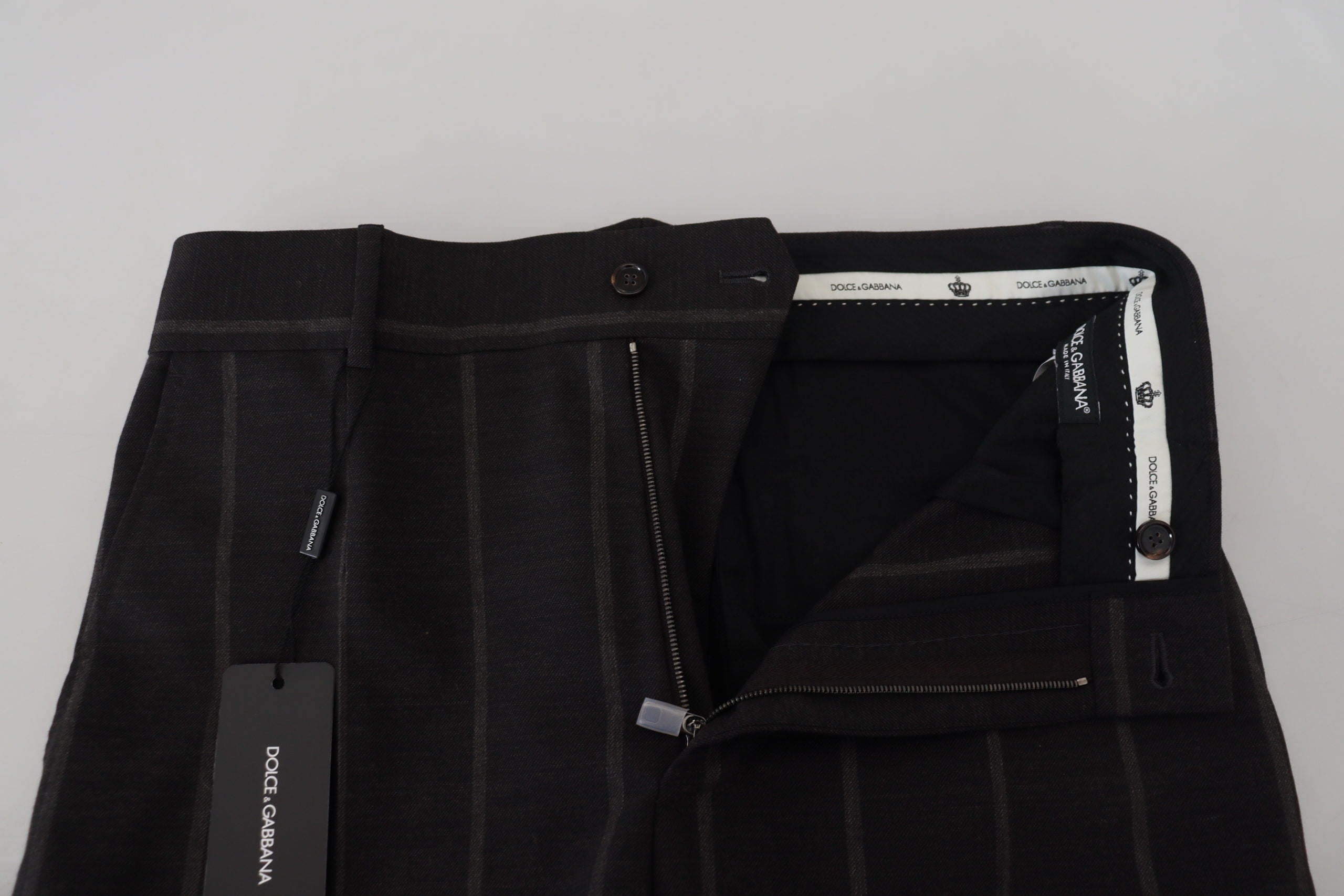 Dolce & Gabbana Schwarz Wolle Chino Formal Männer Hosen