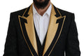 Dolce & Gabbana Schwarz Gold Fantasy Smoking Slim Fit Anzug