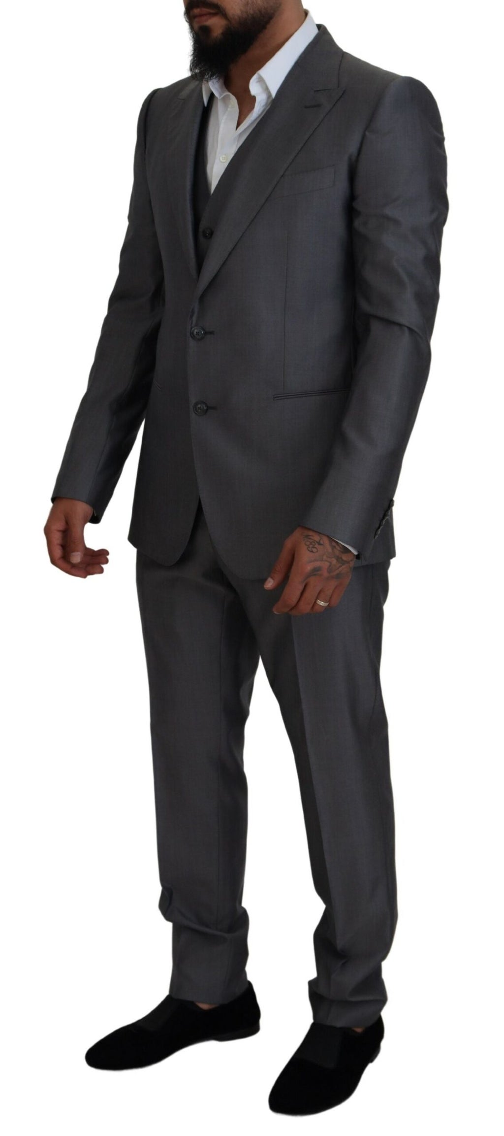 Dolce & Gabbana Grey SICILIA 3-Piece Slim Fit Suit