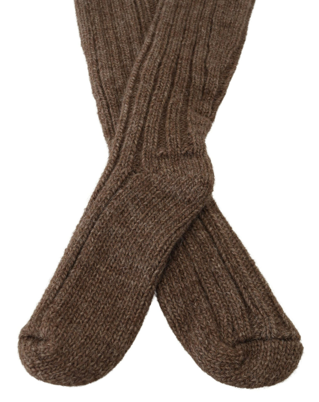 Dolce & Gabbana Brown Wool Knit Calf Length Women's Socks