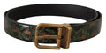 Dolce & Gabbana Multicolor Leather Patent Peacock Bronze Metal Belt