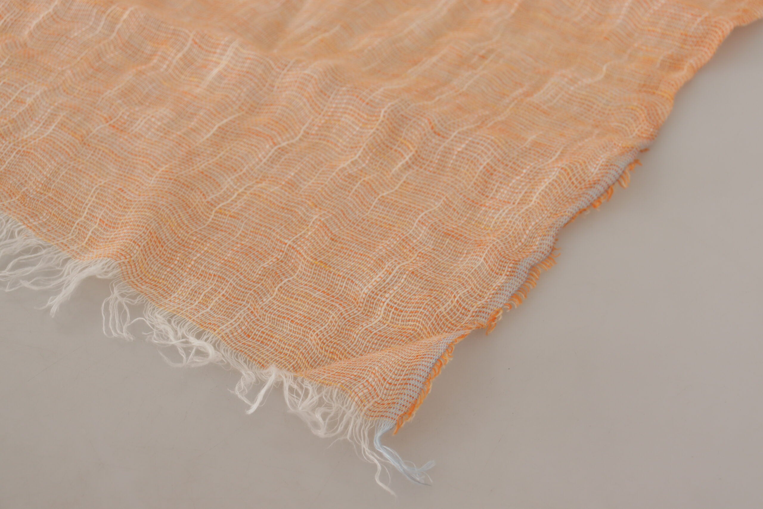Malo Pfirsich Leinen gestrickt Schal Wrap Fransen Schal