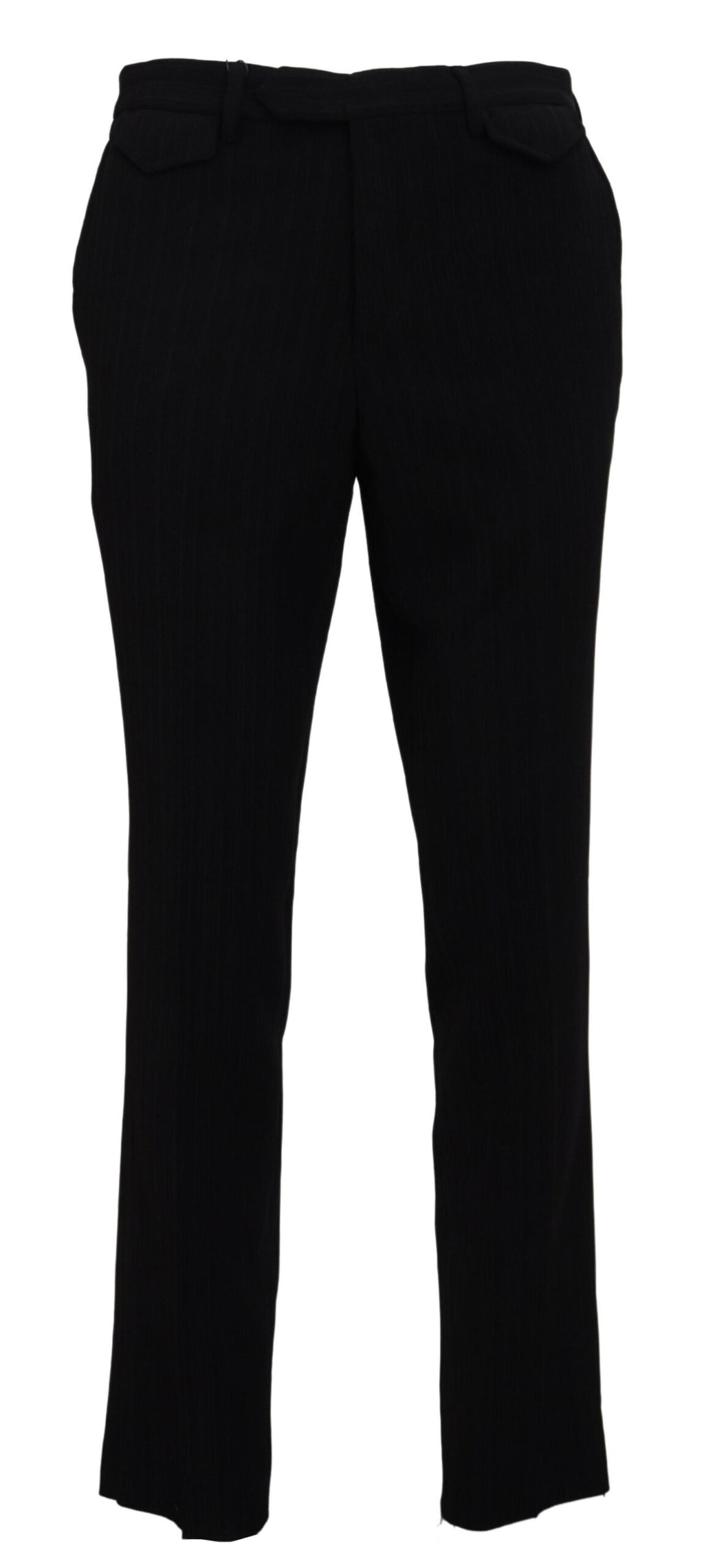 BENCIVENGA Schwarz Baumwolle Straight Fit Herren Formal Hosen