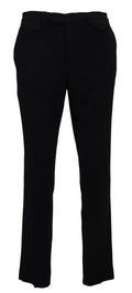 BENCIVENGA Schwarz Baumwolle Straight Fit Herren Formal Hosen