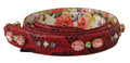 Dolce & Gabbana Red Exotic Leather with Crystals Reversible Shoulder Strap