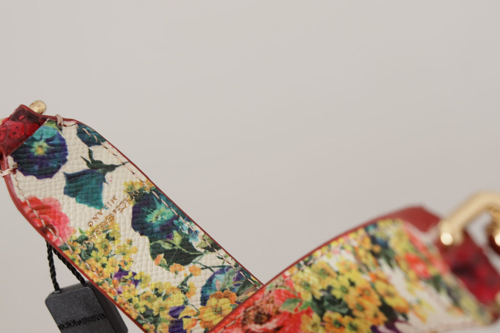 Dolce & Gabbana Red Exotic Leather with Crystals Reversible Shoulder Strap