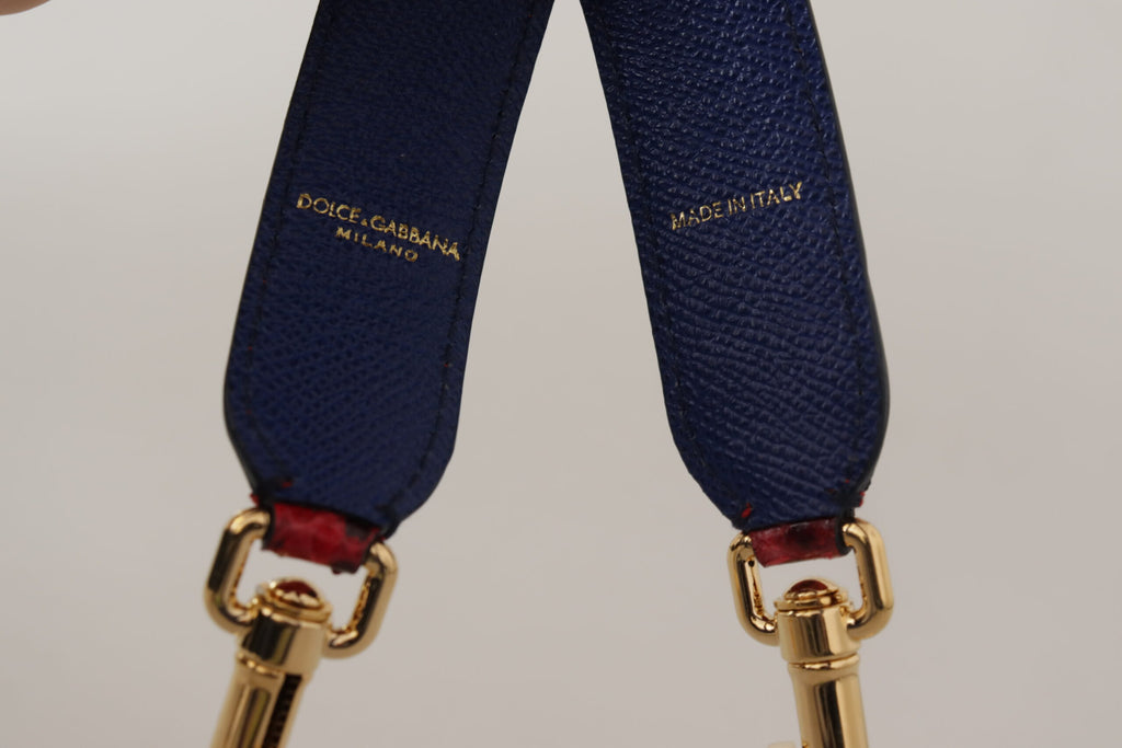 Dolce & Gabbana Red Exotic Leather with Crystal Shoulder Strap
