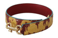 Dolce & Gabbana Yellow Red Leather Gold-Tone Shoulder Strap
