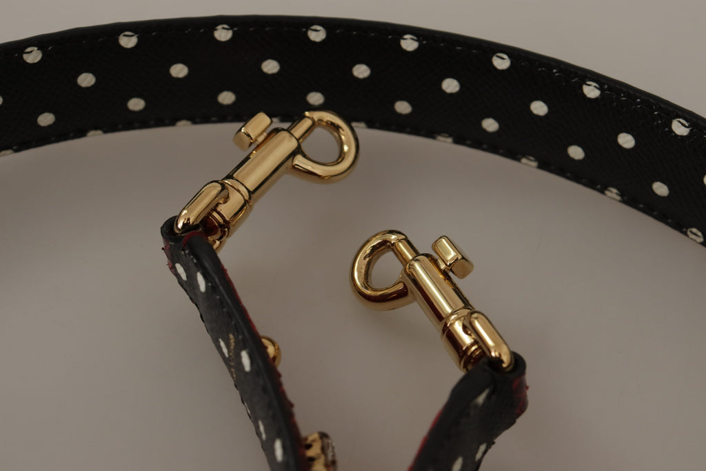 Dolce & Gabbana Rotes Pythonleder mit Kristallen Beidseitig tragbarer Schulterriemen