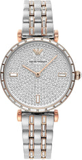 Emporio Armani Silberne Stahl-Quarzuhr