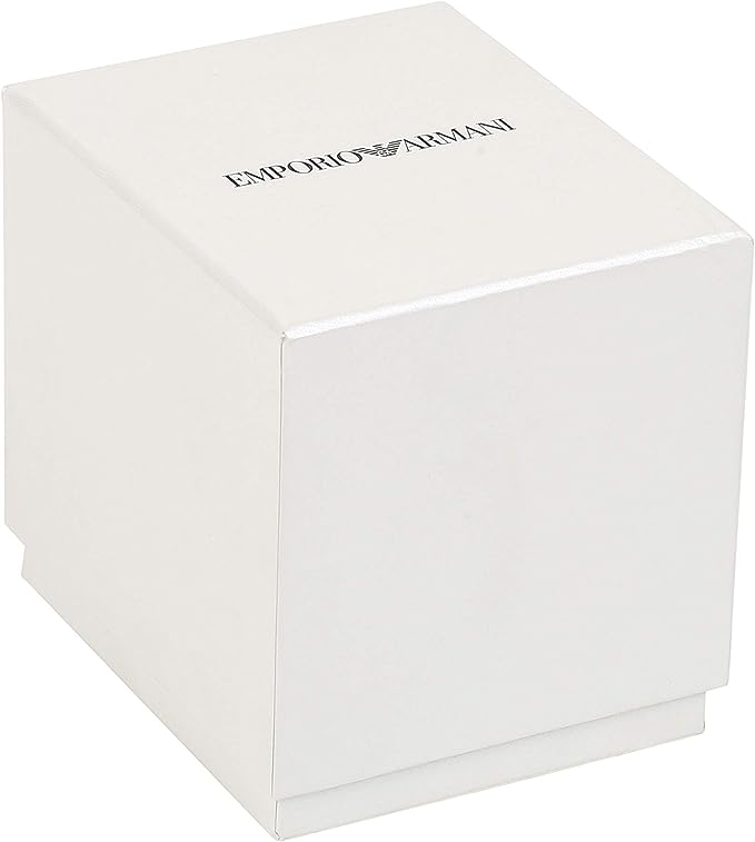 Emporio Armani Silberne Stahl-Quarzuhr
