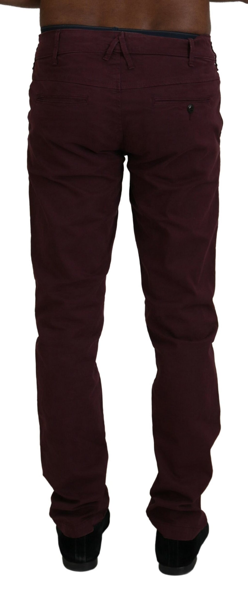 CYCLE Chestnut Brown Cotton Stretch Skinny Casual Men's Trousers