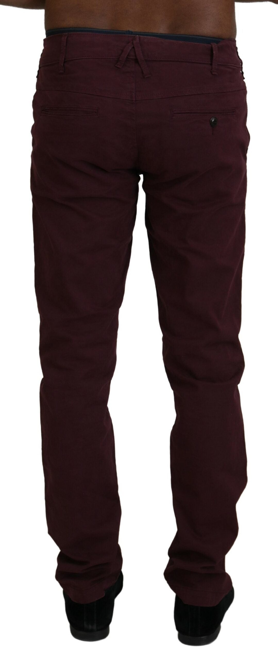 CYCLE Chestnut Brown Cotton Stretch Skinny Casual Men's Trousers