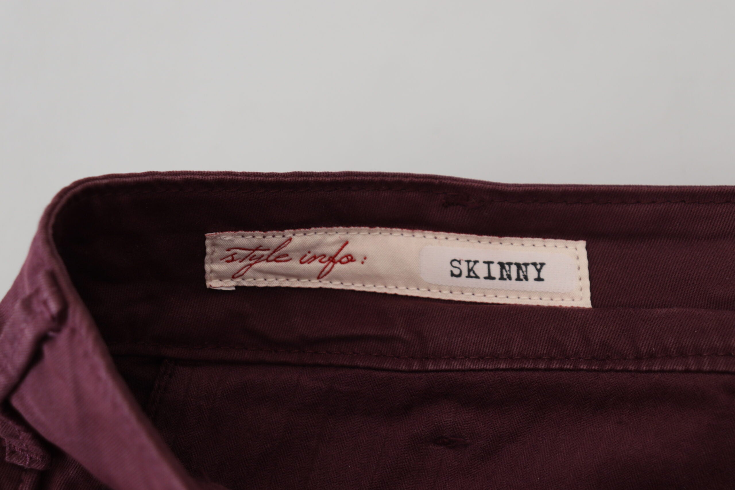 CYCLE Chestnut Brown Cotton Stretch Skinny Casual Men's Trousers