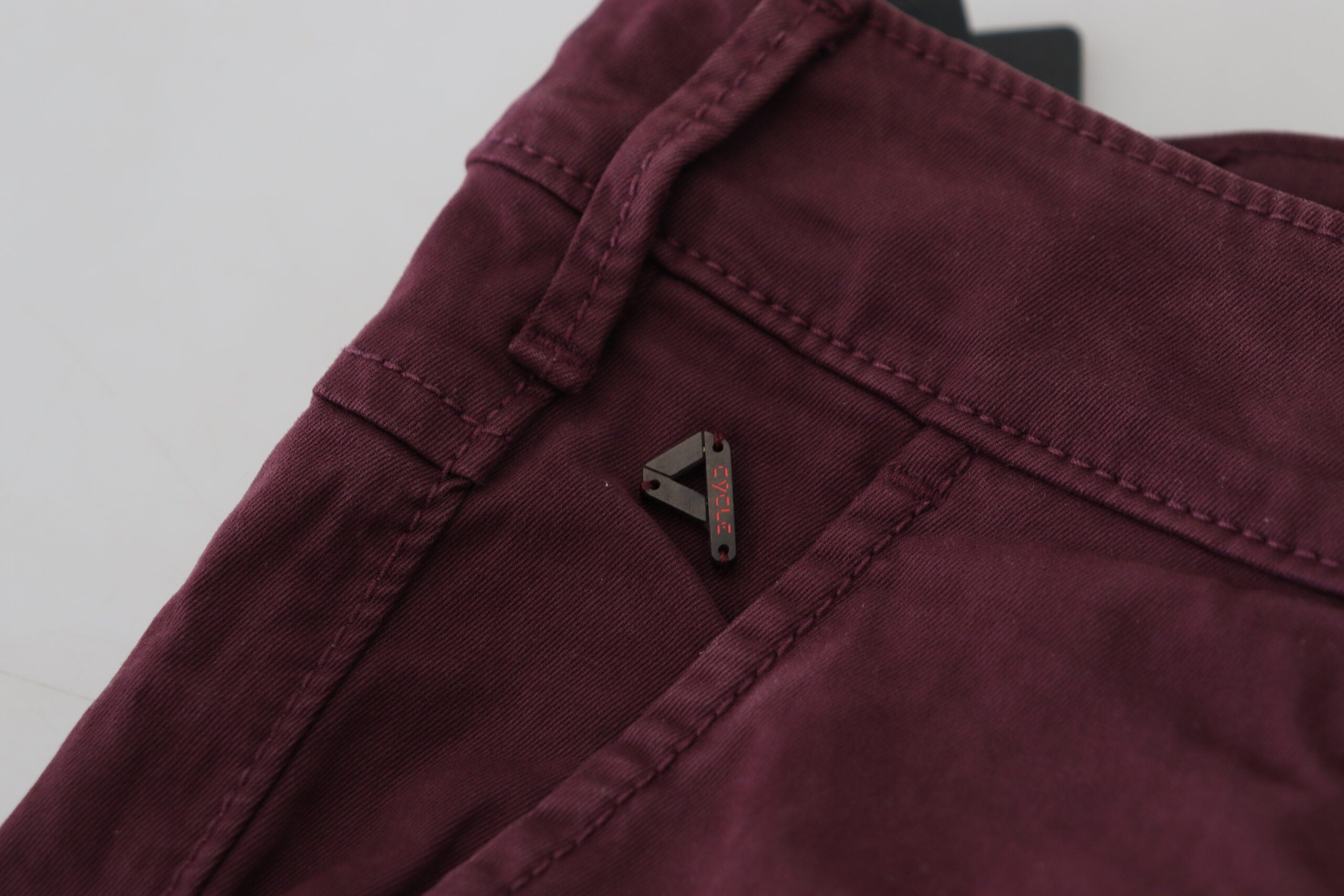 CYCLE Chestnut Brown Cotton Stretch Skinny Casual Men's Trousers