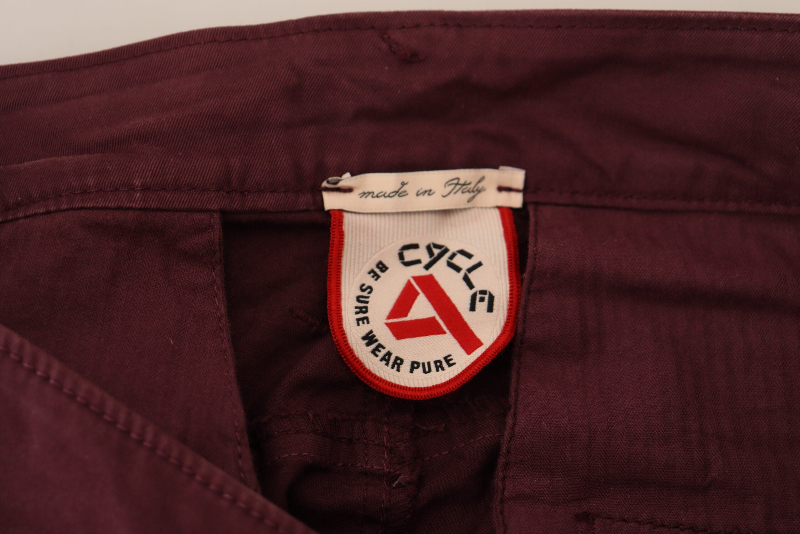 CYCLE Chestnut Brown Cotton Stretch Skinny Casual Men's Trousers