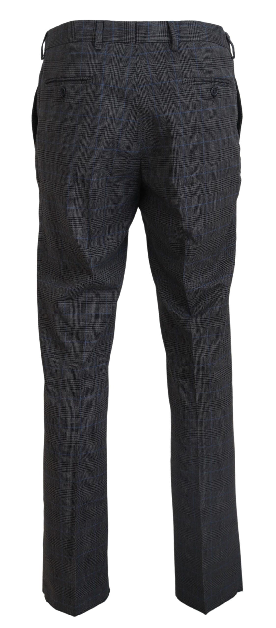 BENCIVENGA Graues kariertes Wollkleid Formelle Hose