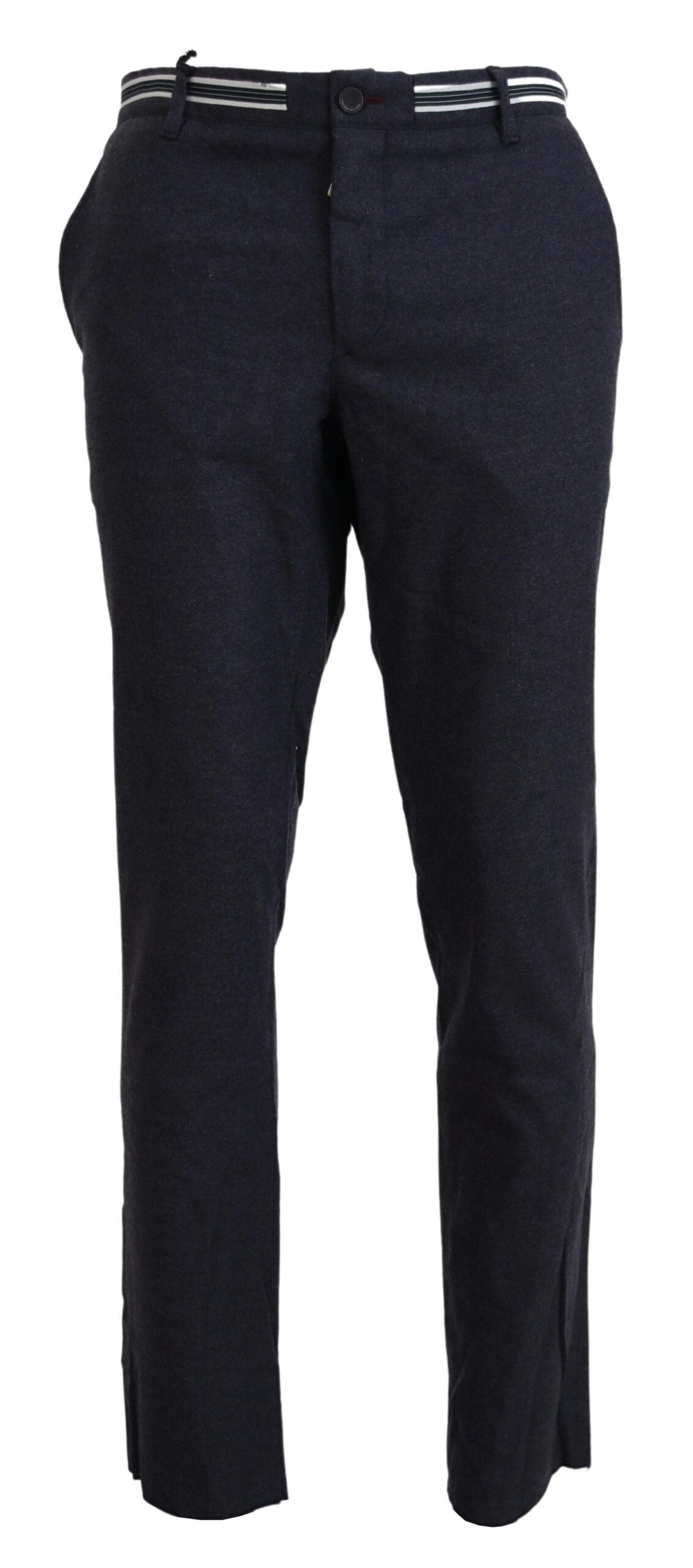 Domenico Tagliente Schwarze konisch zulaufende Polyester-Kleid-Hose
