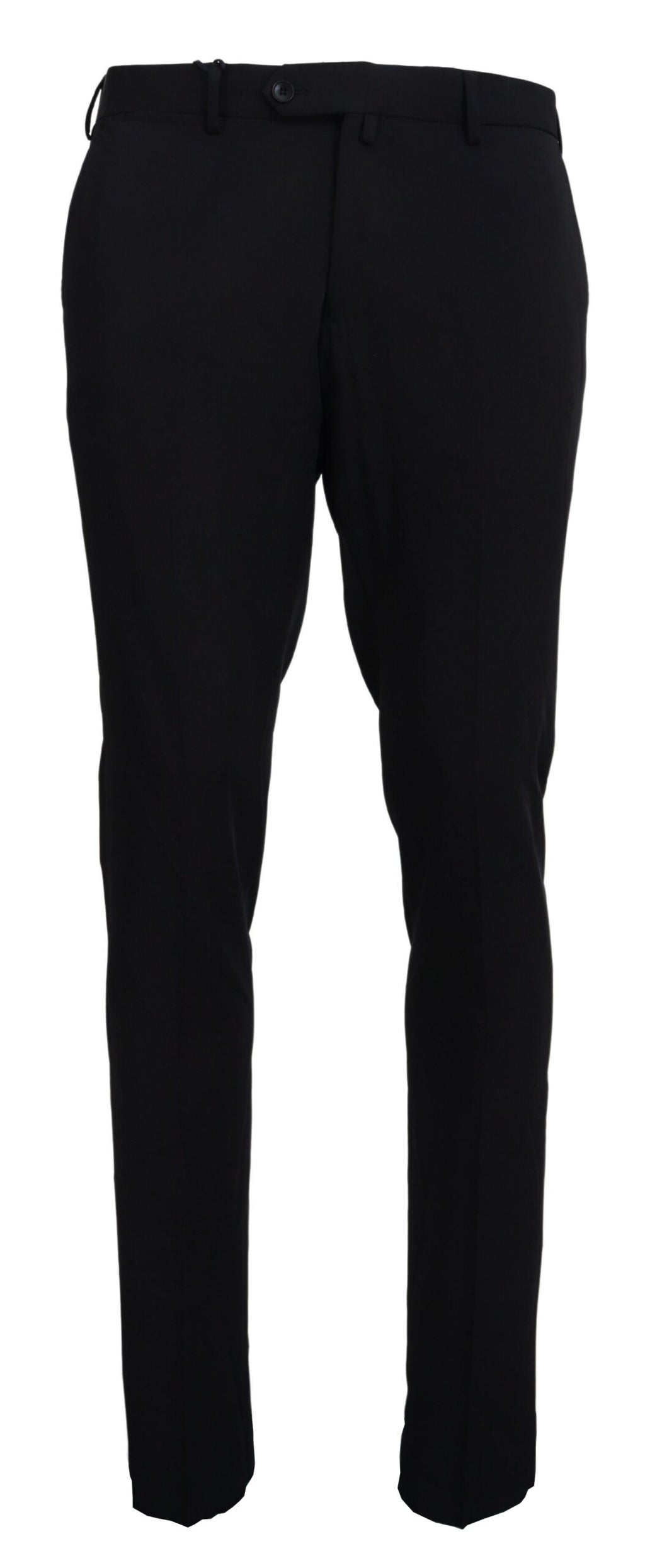 Domenico Tagliente Schwarze konisch zulaufende Polyester-Kleid-Hose